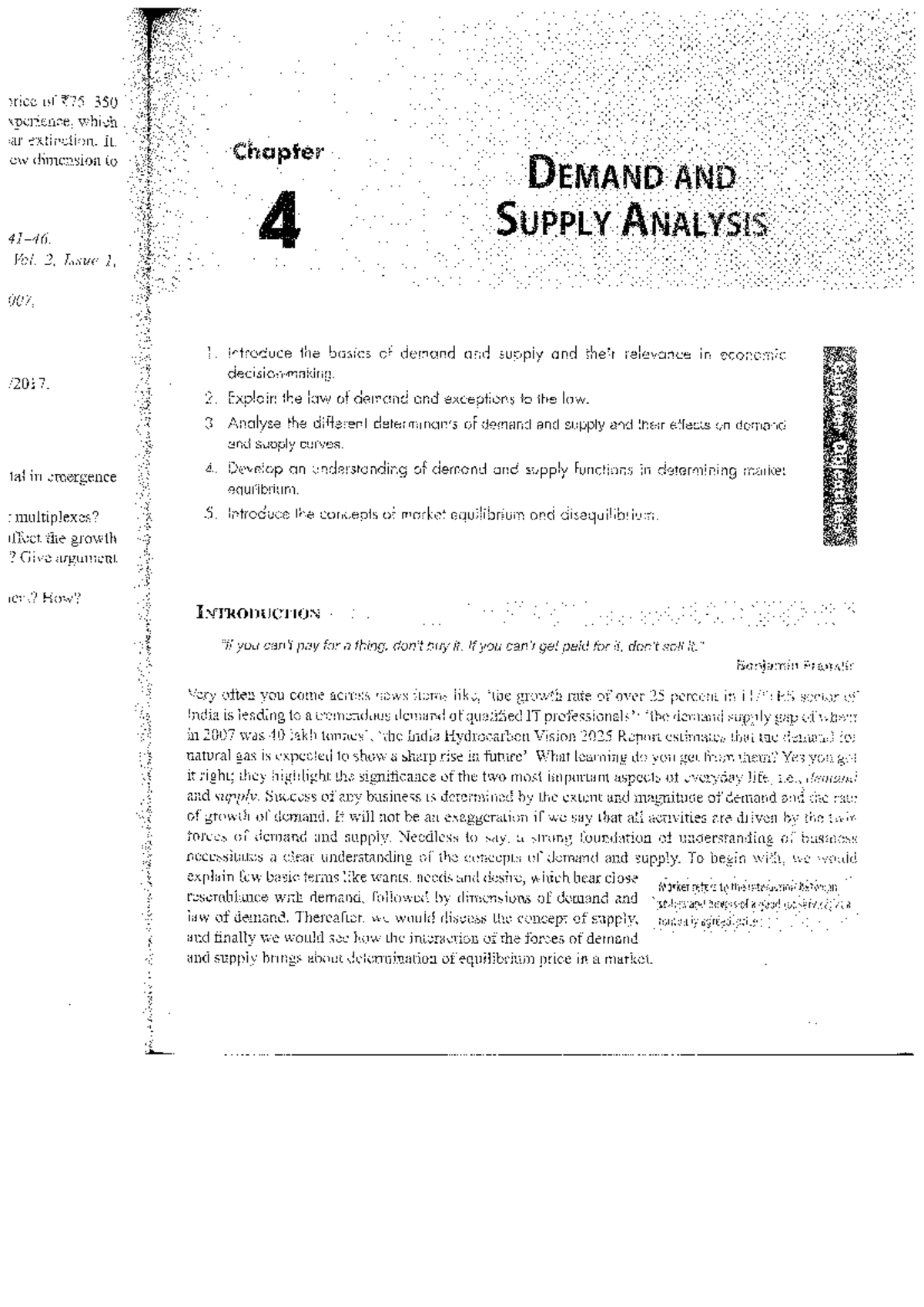 Demand and Supply Analysis: Chapter 4 Overview - Studocu