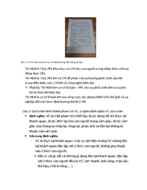 [Solved] Trnh by nhng iu kin cho s ra i ca Trit hc Mc Lnin Vai tr ca C ...