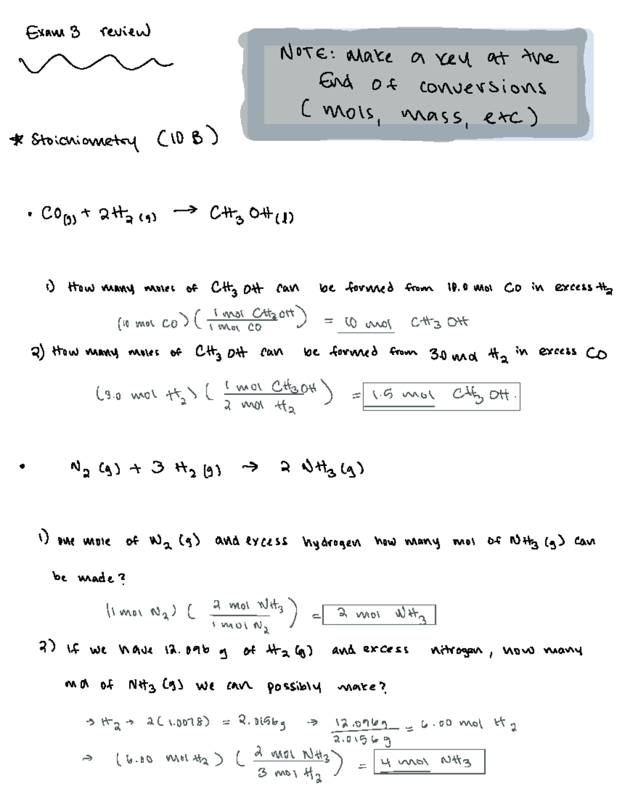 Chem 103 Exam 3 Review: Practice Notes & Key Info for Success - Studocu