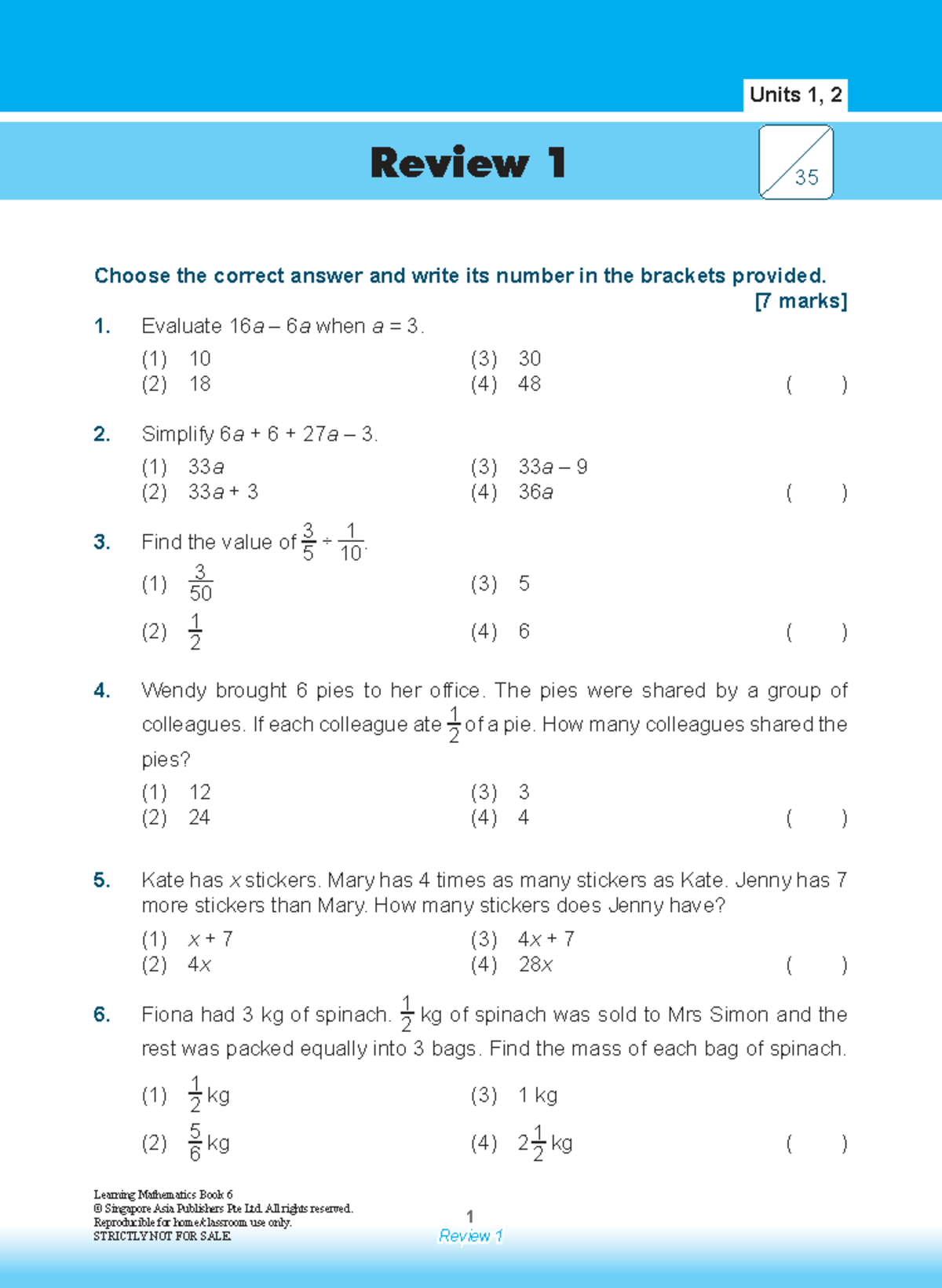 Review 1: Basic Math Drill for Units 1 & 2 - Studocu