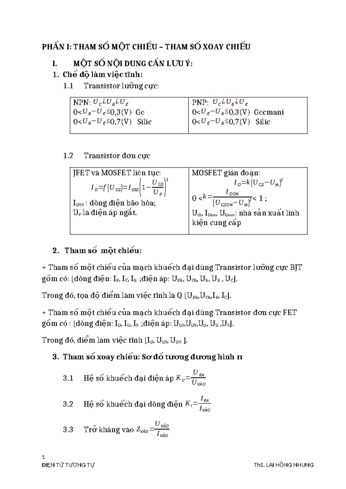 Bài Tập - Phân Tích Mạch Khuếch Đại Transistor (MATH 102) - Studocu