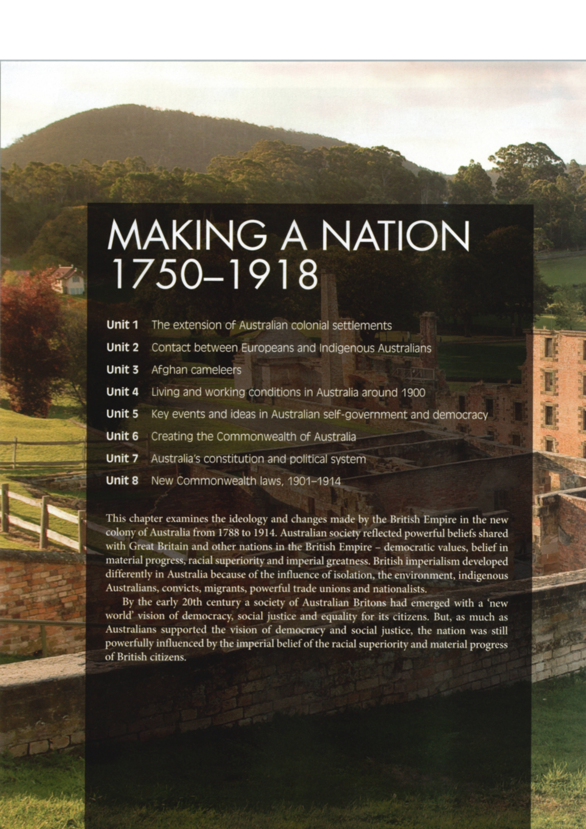 Preinter BOOK SEM 2 Australia - MAKING A NATION Unit 1 The extension of ...