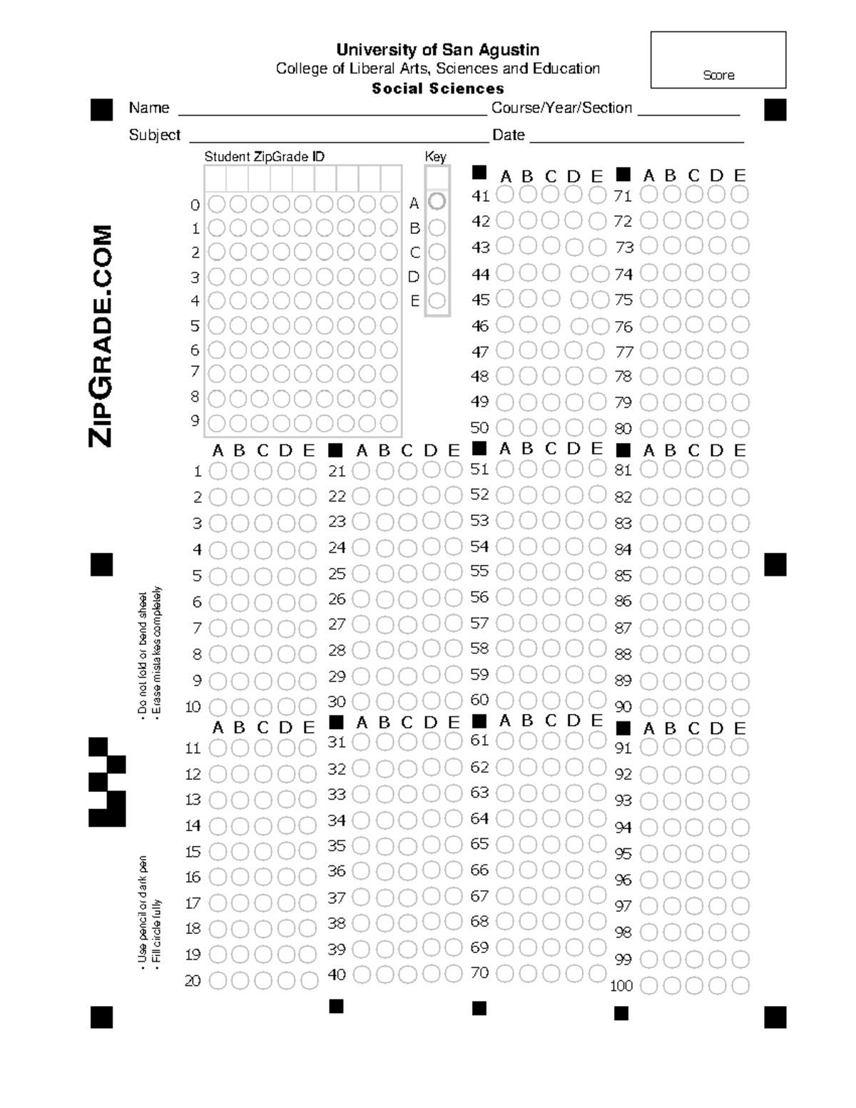 Social-Science-Zip Grade-55-100-itesm - Name Class Quiz Student ...