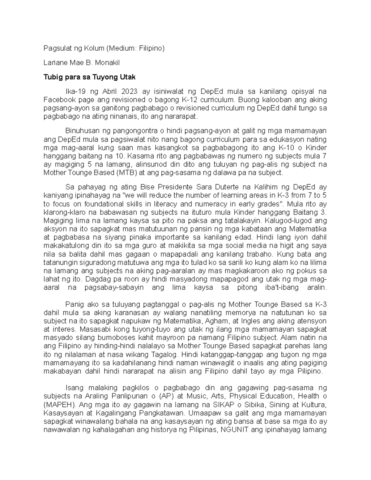 DepEd K-12 Curriculum Rev: Changes & Impacts on Filipino Education ...