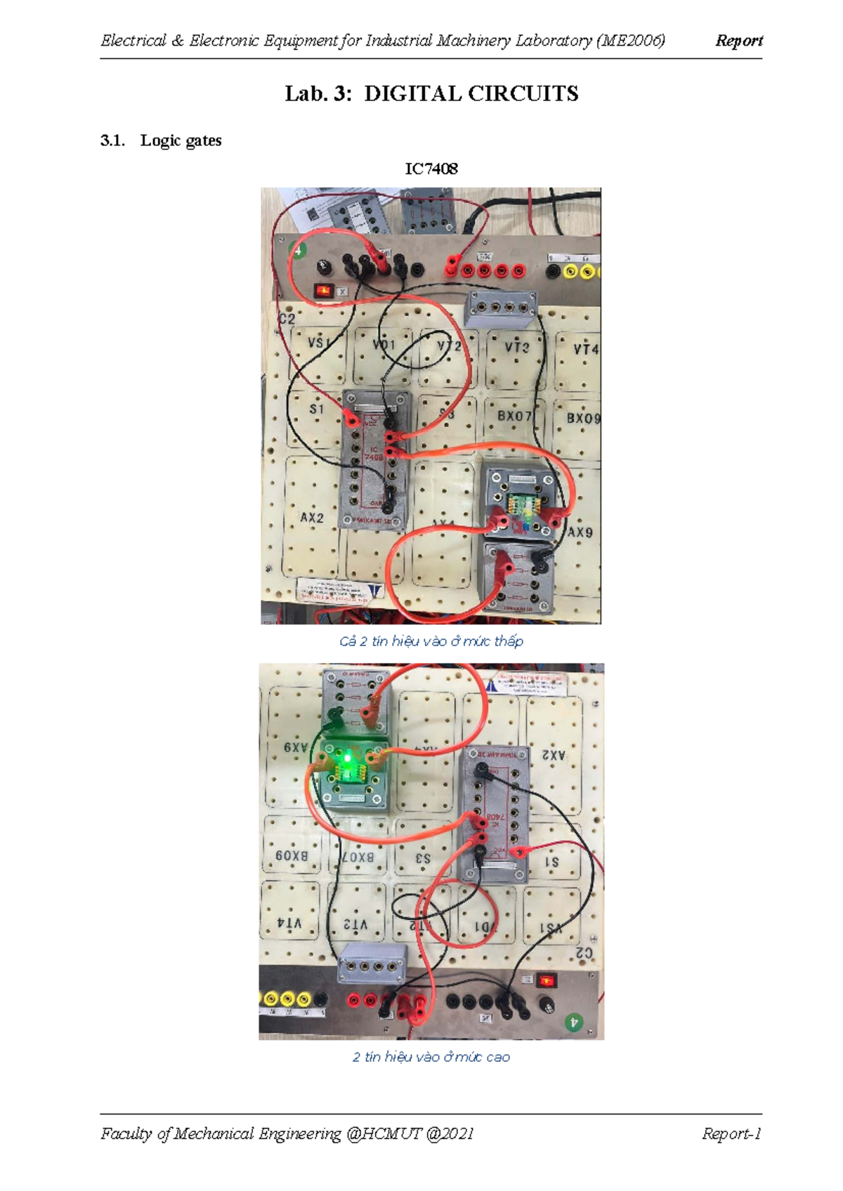 ME2006 Lab Report: Digital Circuits and Logic Gates Analysis - Studocu