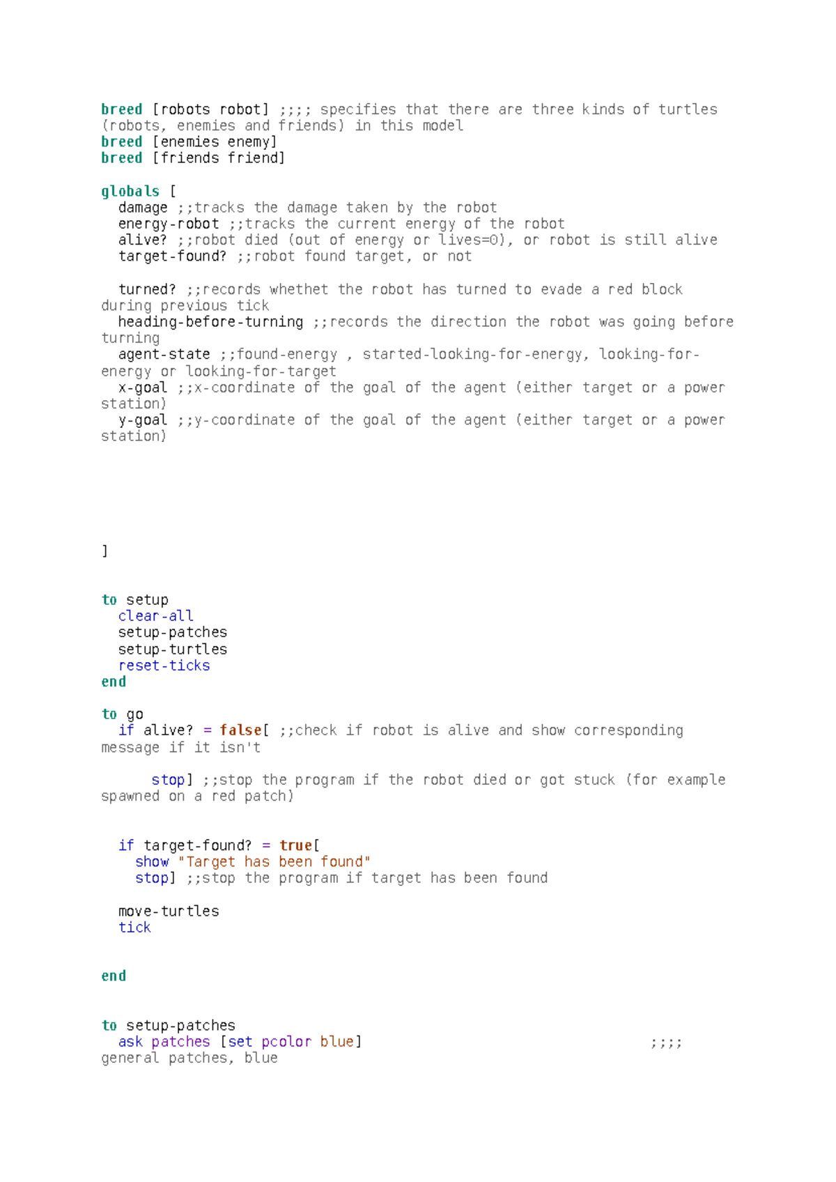 Individual Assignment: Turtle Behavior Model in Simulation (CS101 ...