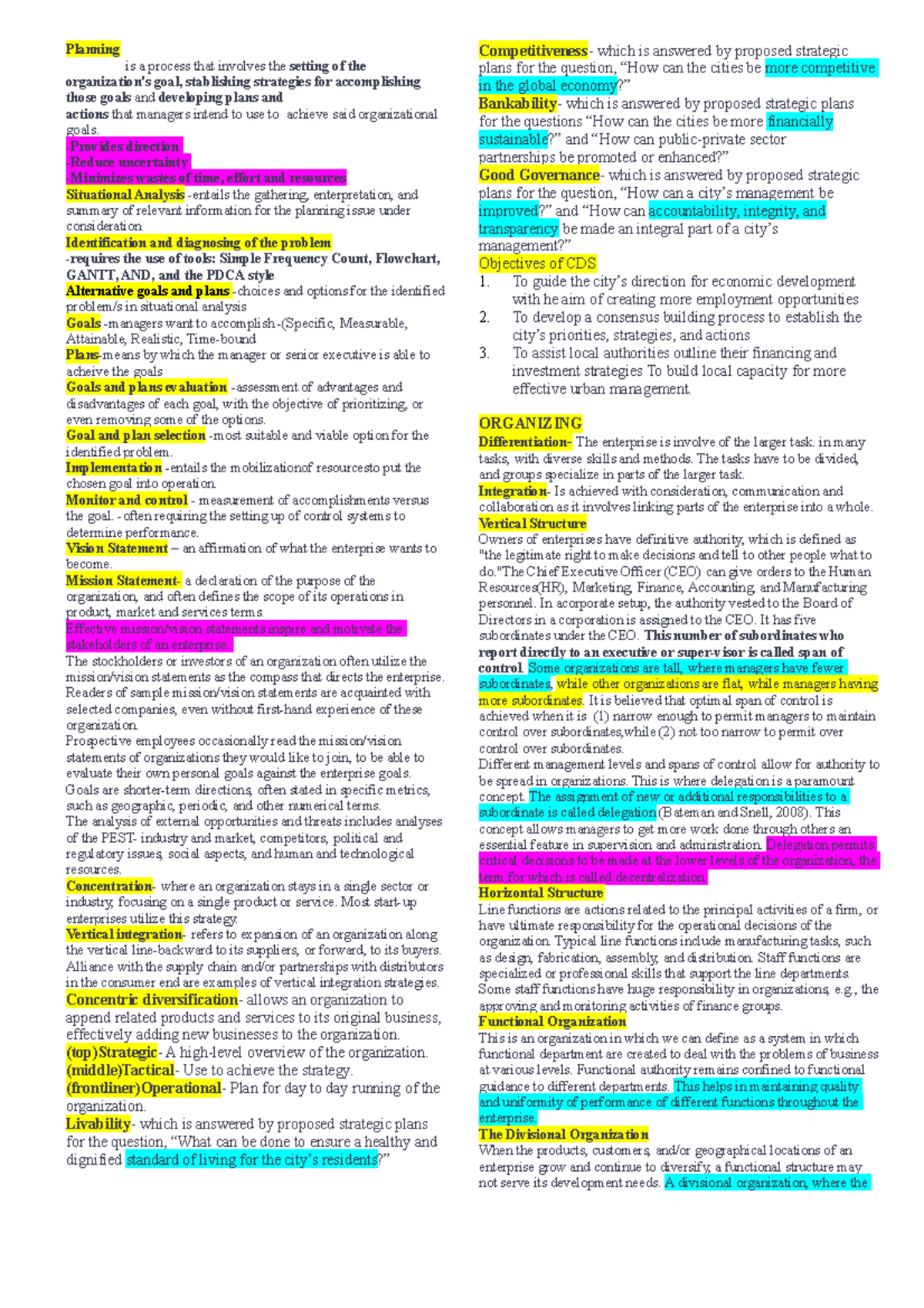 Org. and Man. Reviewer Final Exam Notes (Org. Behavior 101) - Studocu