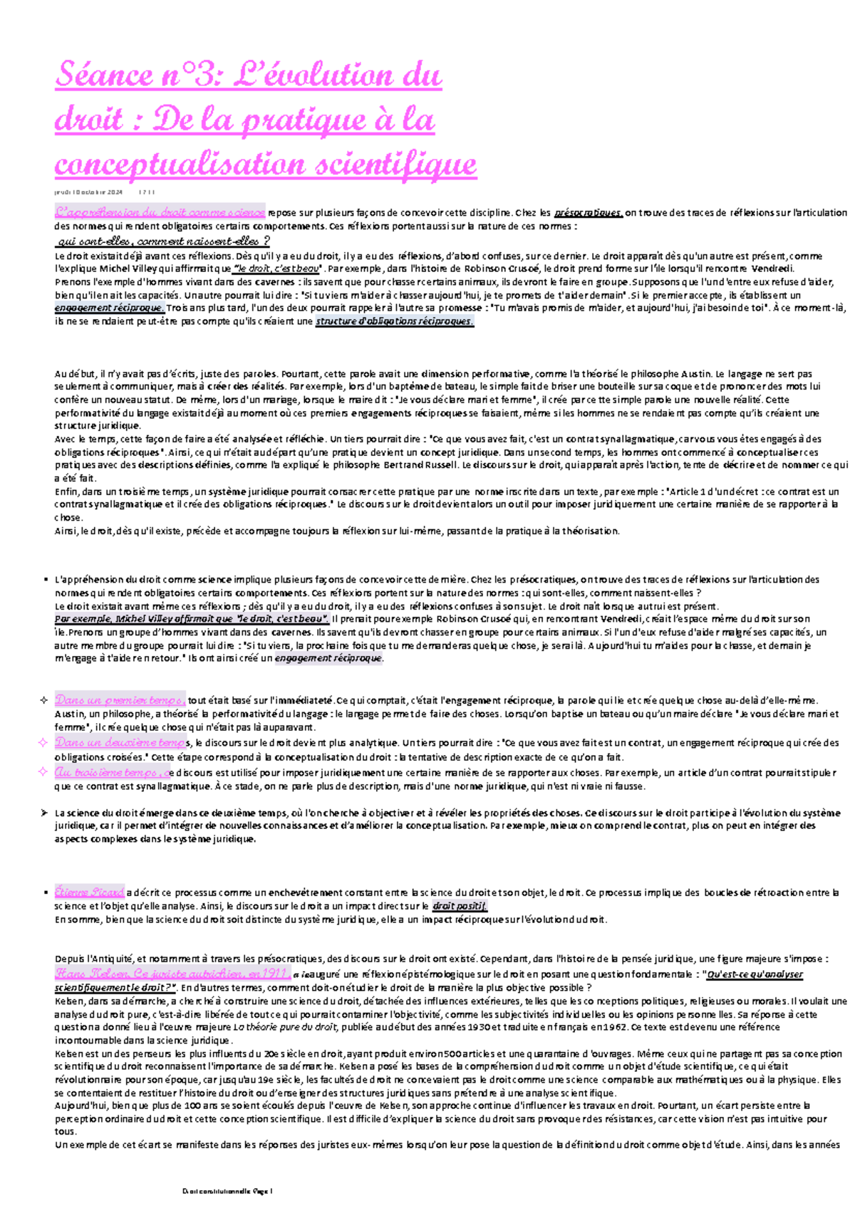 Droit Constitutionnel : De la Pratique à la Théorisation Scientifique ...
