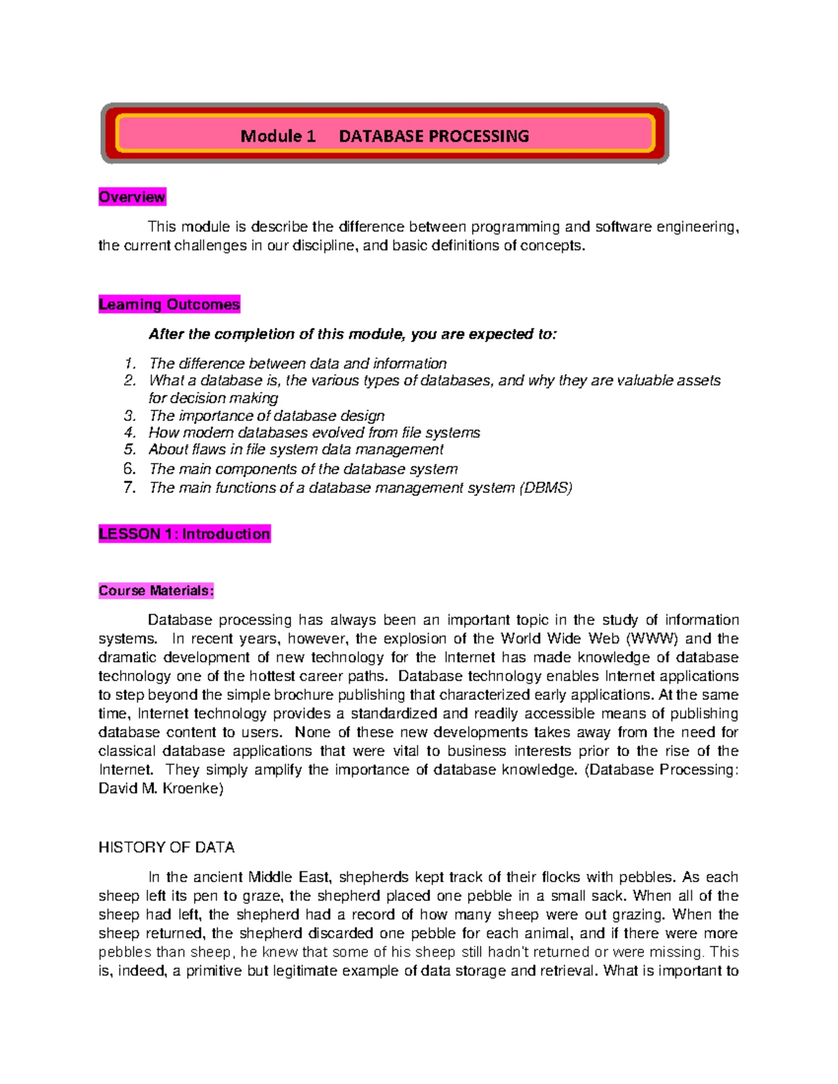 Intro to DBMS - SMDM: Overview & Key Concepts of Database Management ...
