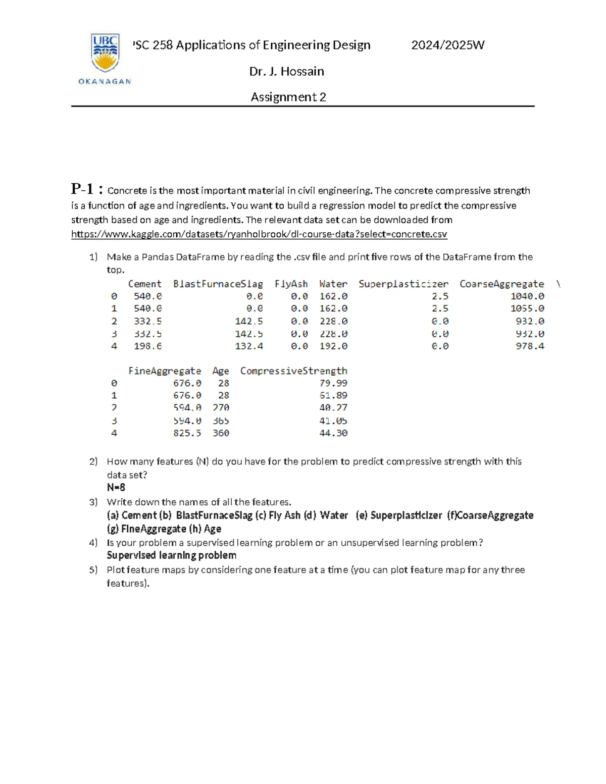 APSC 258 Applications of Engineering Design Assignment 1 solutions ...