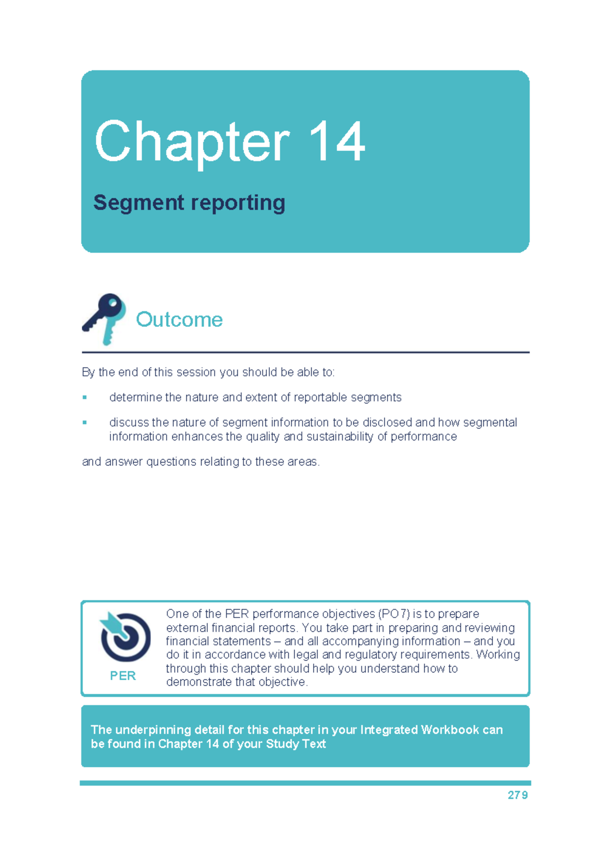 Chapter 14: Segment Reporting Insights and Objectives (PER) - Studocu