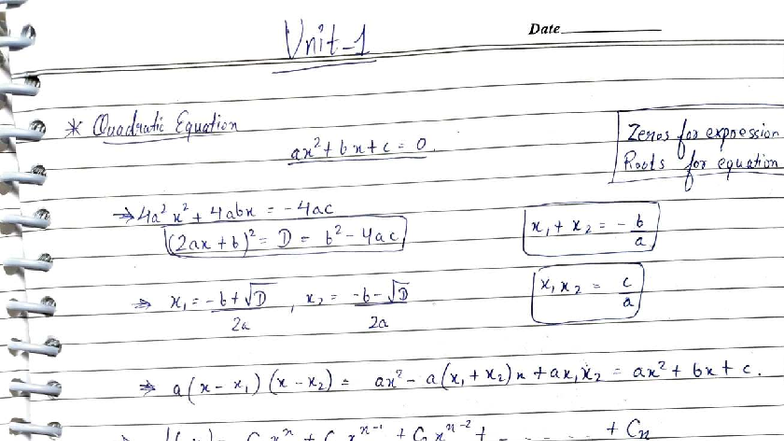 Algebra 1: Unit 1 Study Notes - Studocu