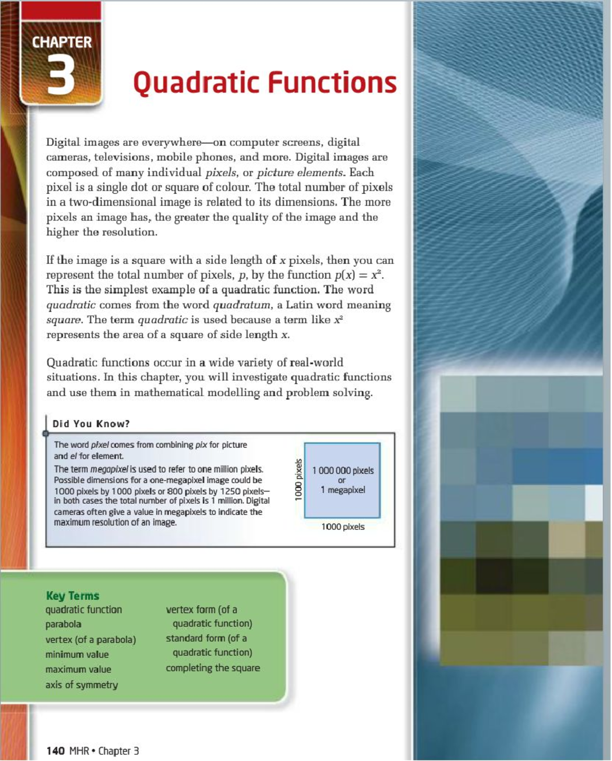 Chapter 3: Exploring Quadratic Functions and Their Applications - Studocu