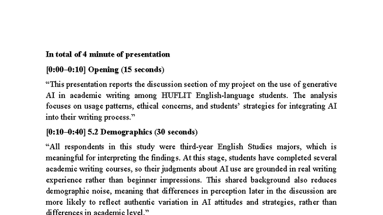 Discussion Script on Generative AI in Academic Writing - Project 1 ...