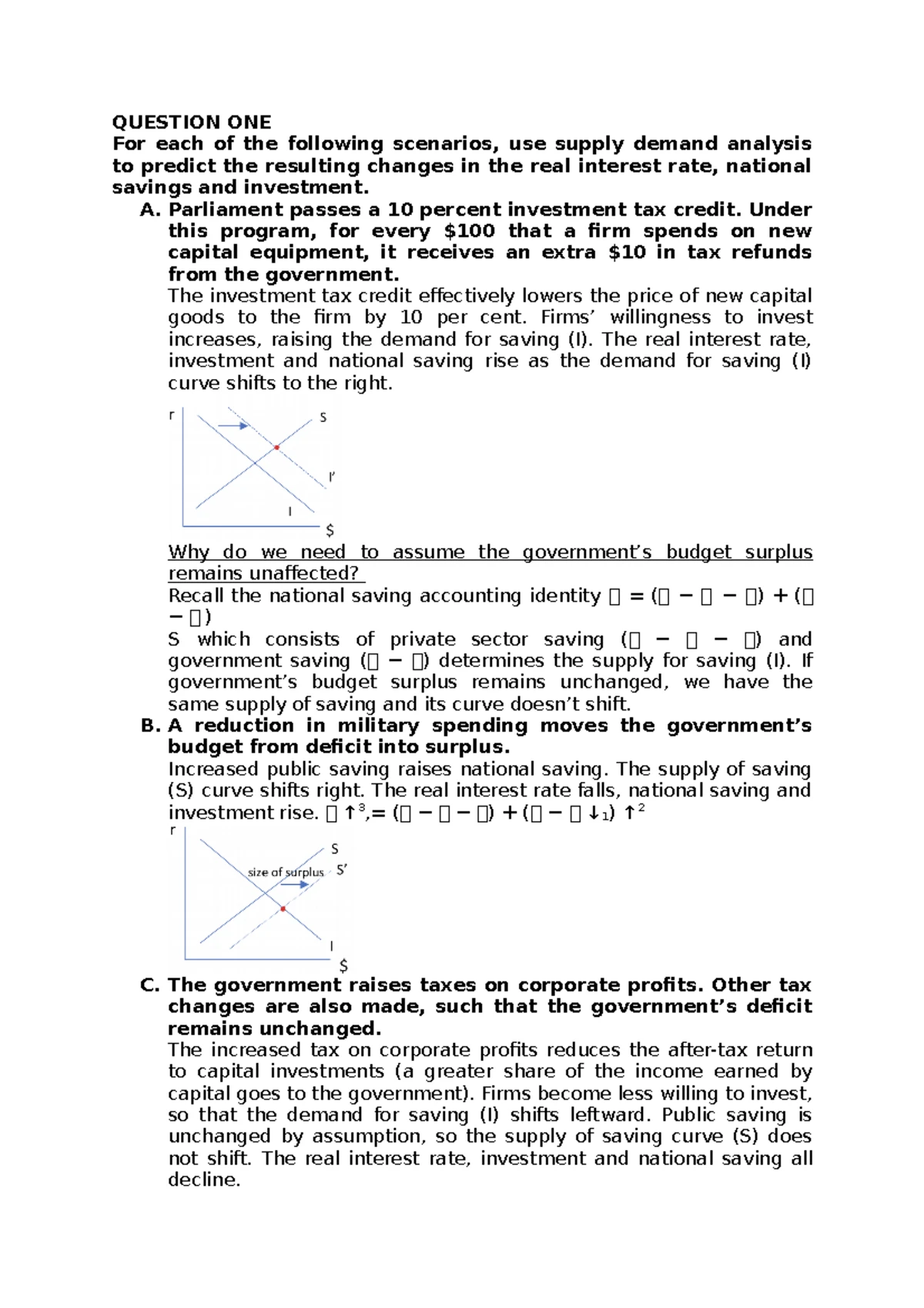 Tutorial 2 Questions - Question n answers - 1 ECON1102 Macroeconomics ...