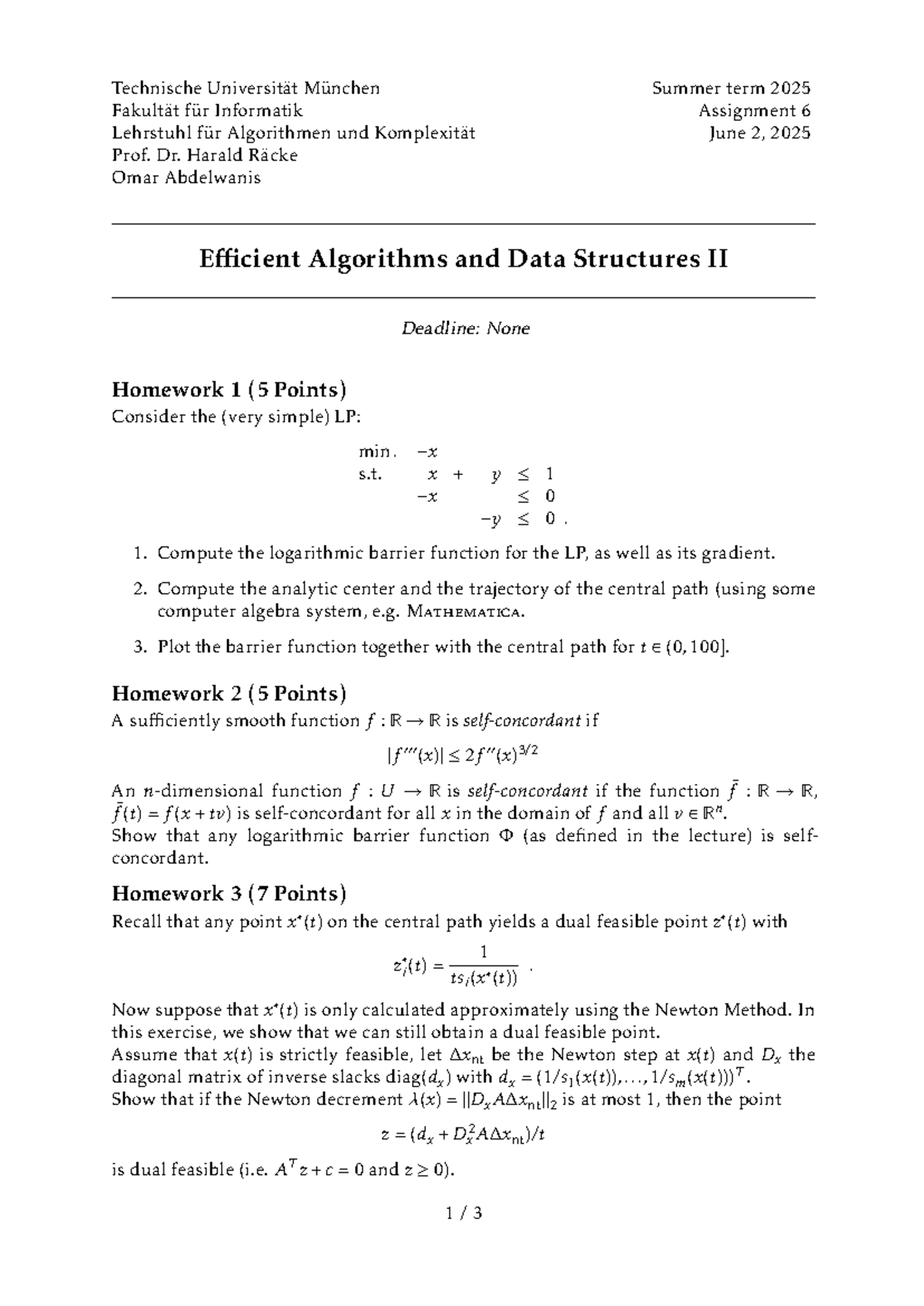 U06 - Assignment 6: Efficient Algorithms & Data Structures II - Studocu