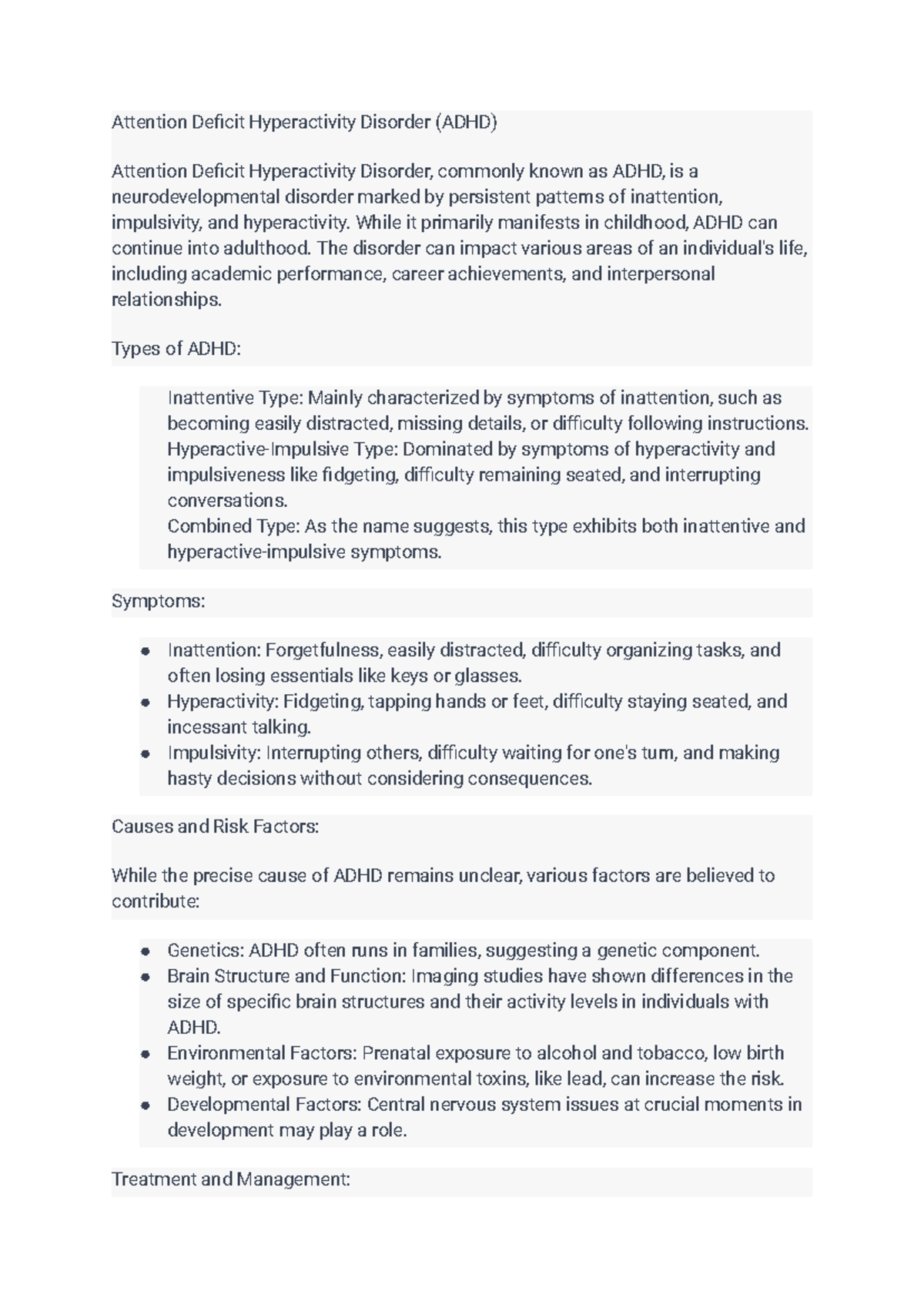 Attention Deficit Hyperactivity Disorder (ADHD) - While it primarily ...