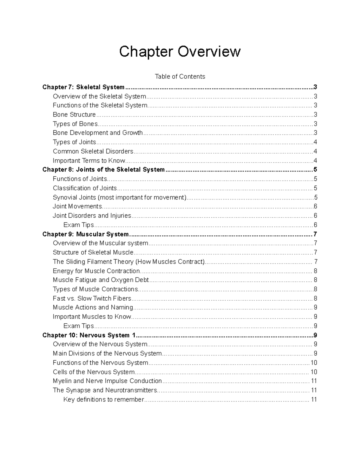 Anatomy & Physiology Notes (BIO 101): Essential Concepts for Exam ...