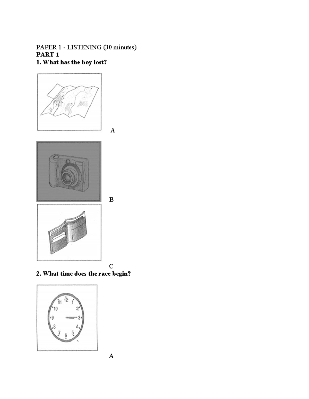 B1 Test Preparation - Listening and Reading Practice Guide - Studocu