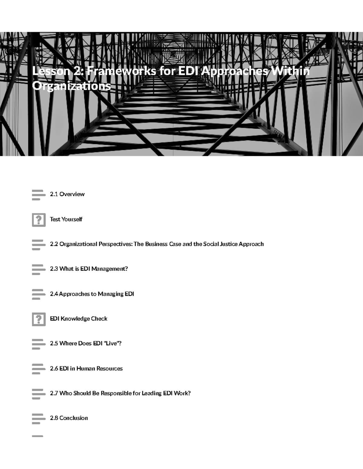 Lesson 2: EDI Approaches Frameworks in Organizations (YUT2HK) - Studocu