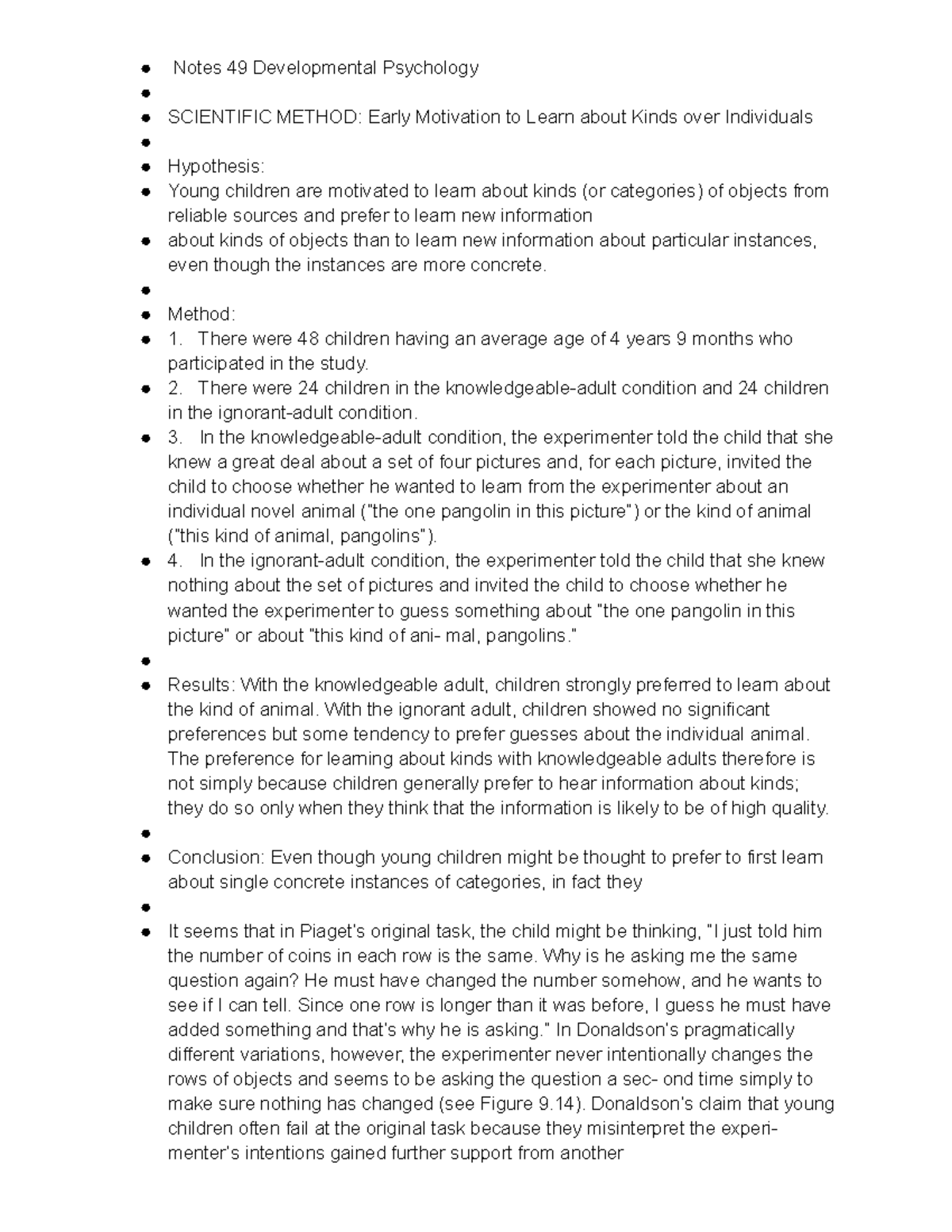 Notes 49: Understanding Children's Preferences in Learning Categories ...