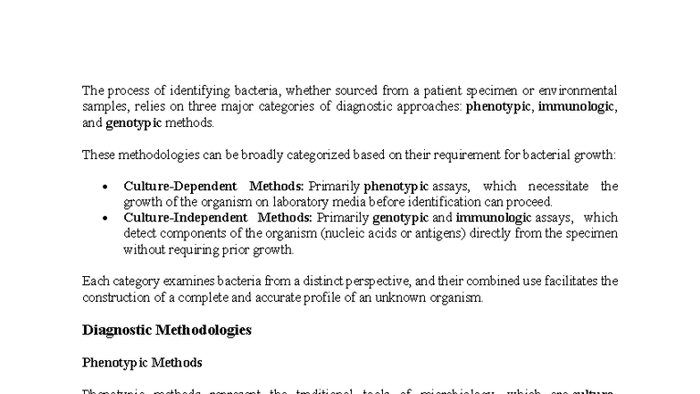 Protocols for Specimen Collection and Bacterial Identification Methods ...