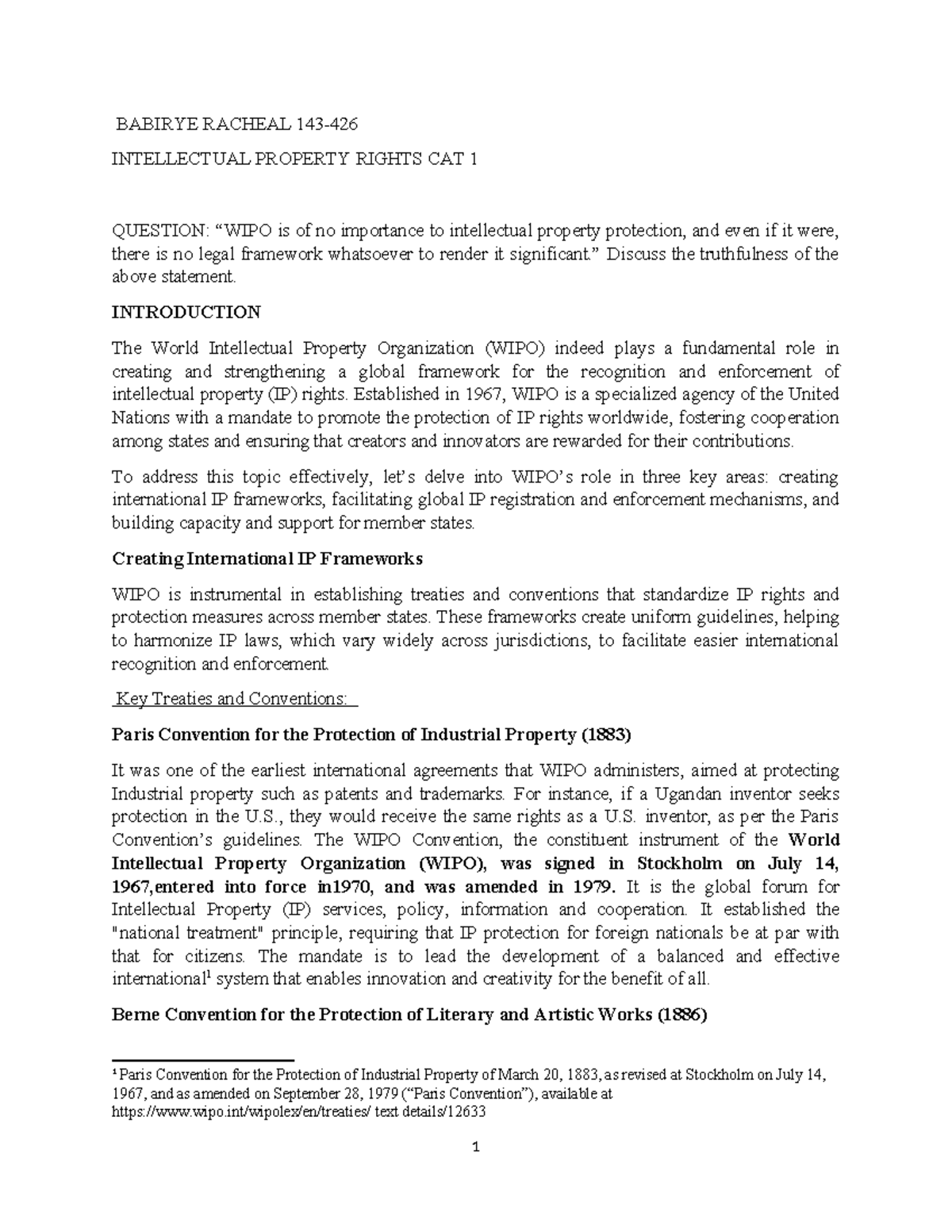 IP CAT 1 - WIPO's Impact on Intellectual Property Rights Explained ...
