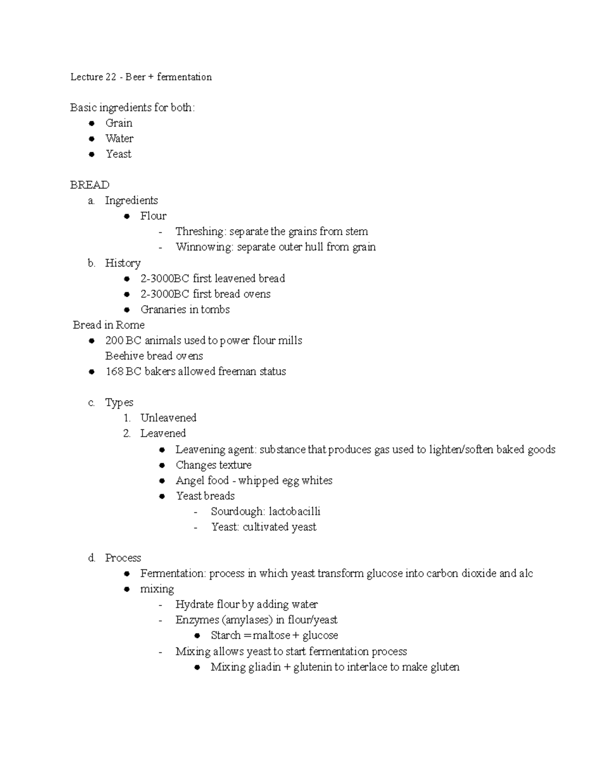 Lecture 22 - Beer + fermentation - Lecture 22 - Beer + fermentation ...