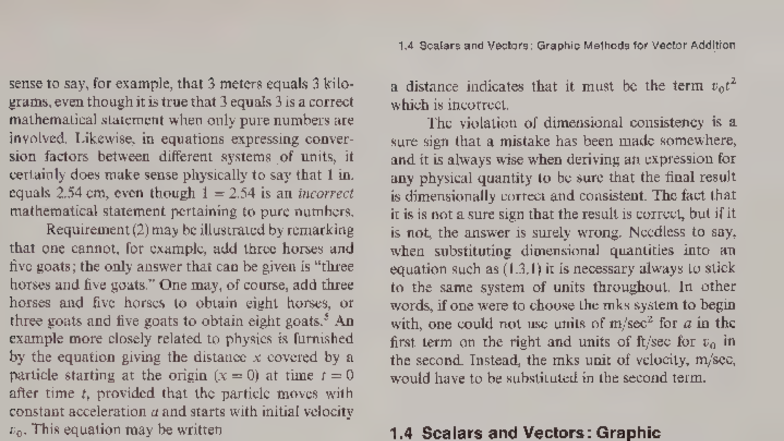 1.4 Scalars and Vectors: Graphic Methods for Vector Addition in Physics ...