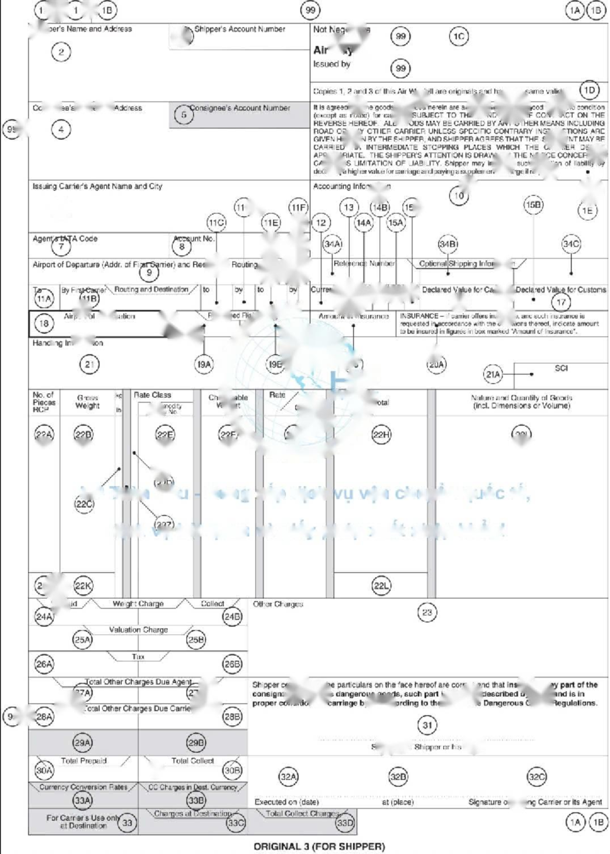 AWB 1 1 1B 99 1A 1B Shipping Document and Liability Terms - Studocu