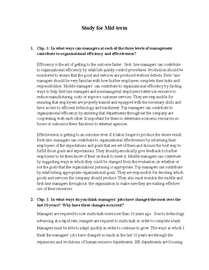 Mid term Mana essay - Hope can help you - 1. Define contingency ...