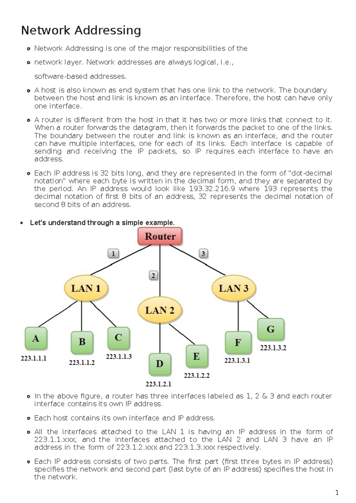 Network Addressing: Understanding IP Classes and Host IDs - Studocu