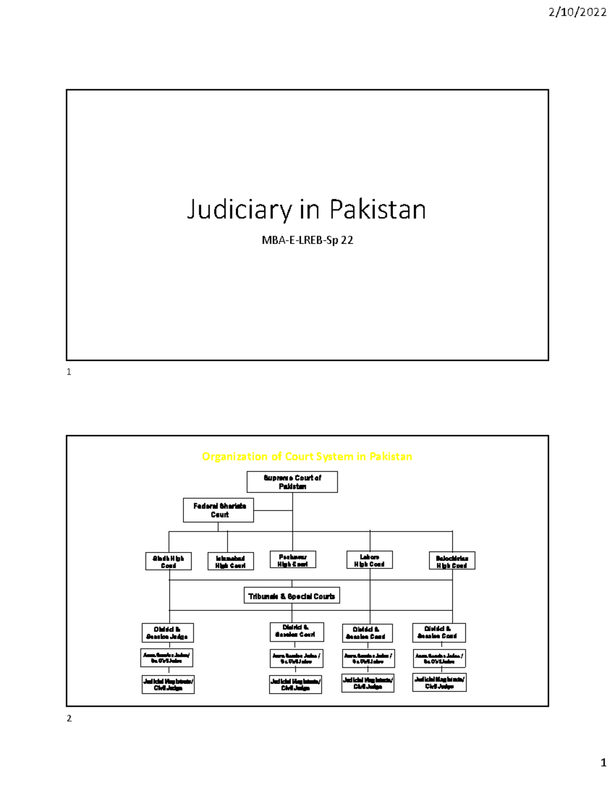 Judiciary IN Pakistan - law related material - Judiciary in Pakistan ...