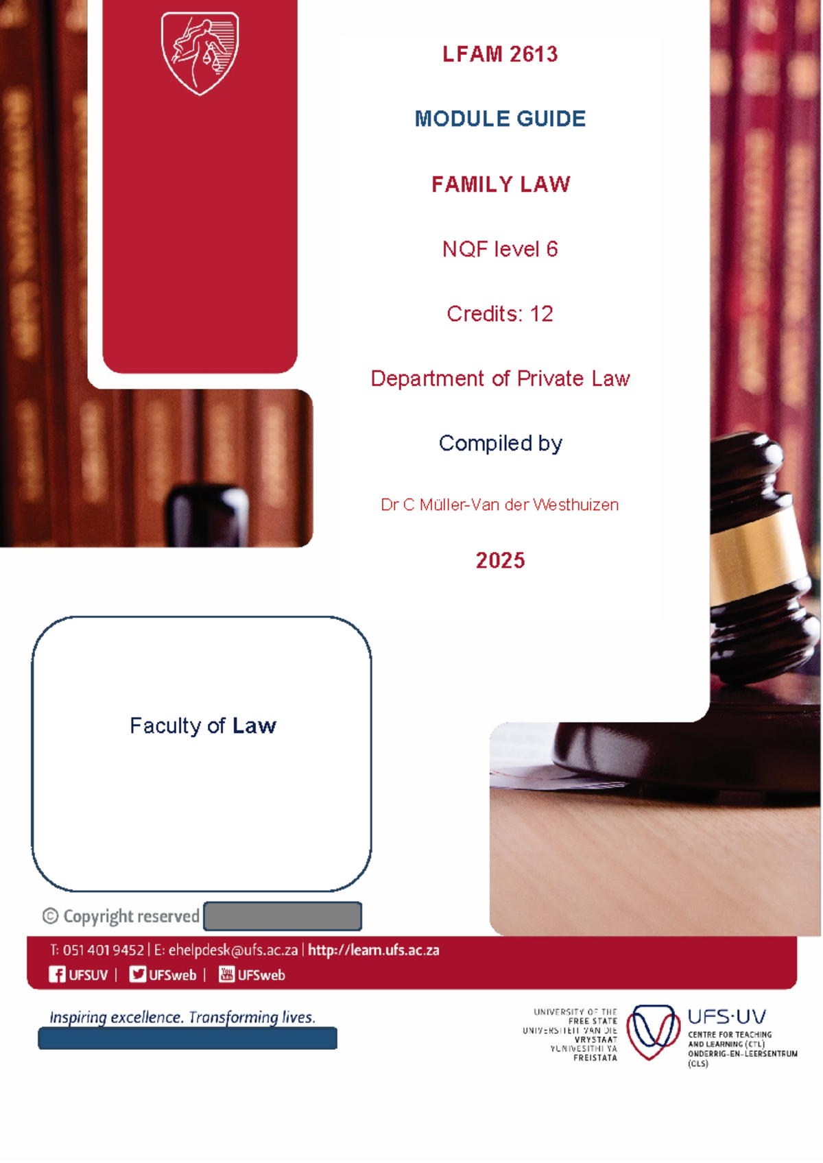 LFAM2613 Family Law Module Guide 2025 - Overview & Resources - Studocu