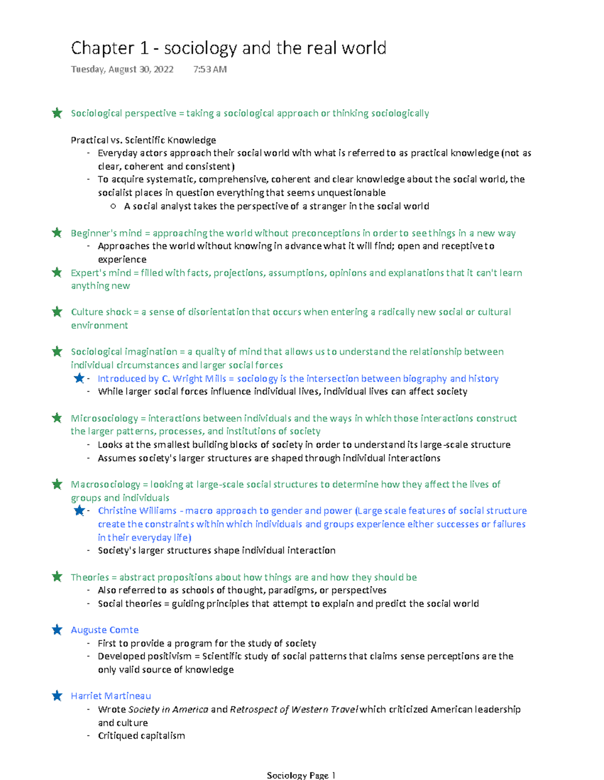 Chapter 1 - Understanding Sociology in the Real World: Key Concepts ...