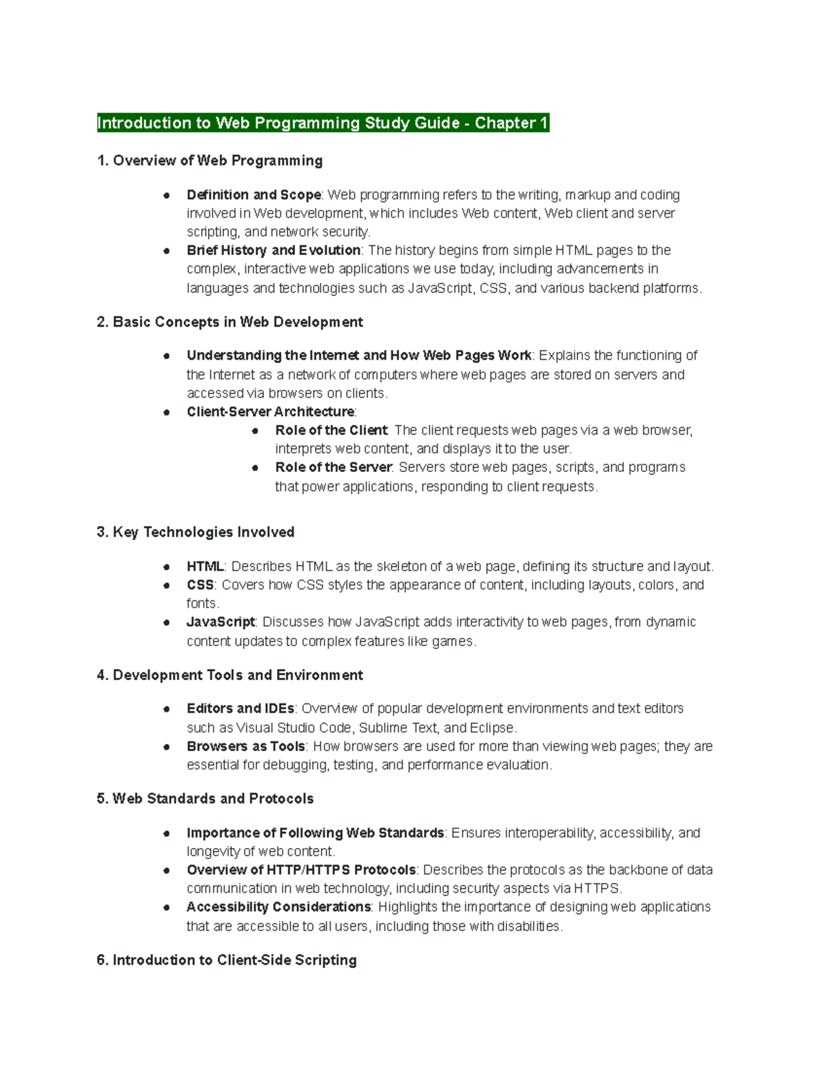 D276 - Web Dev Quiz + Notes - Introduction to Web Programming Study ...