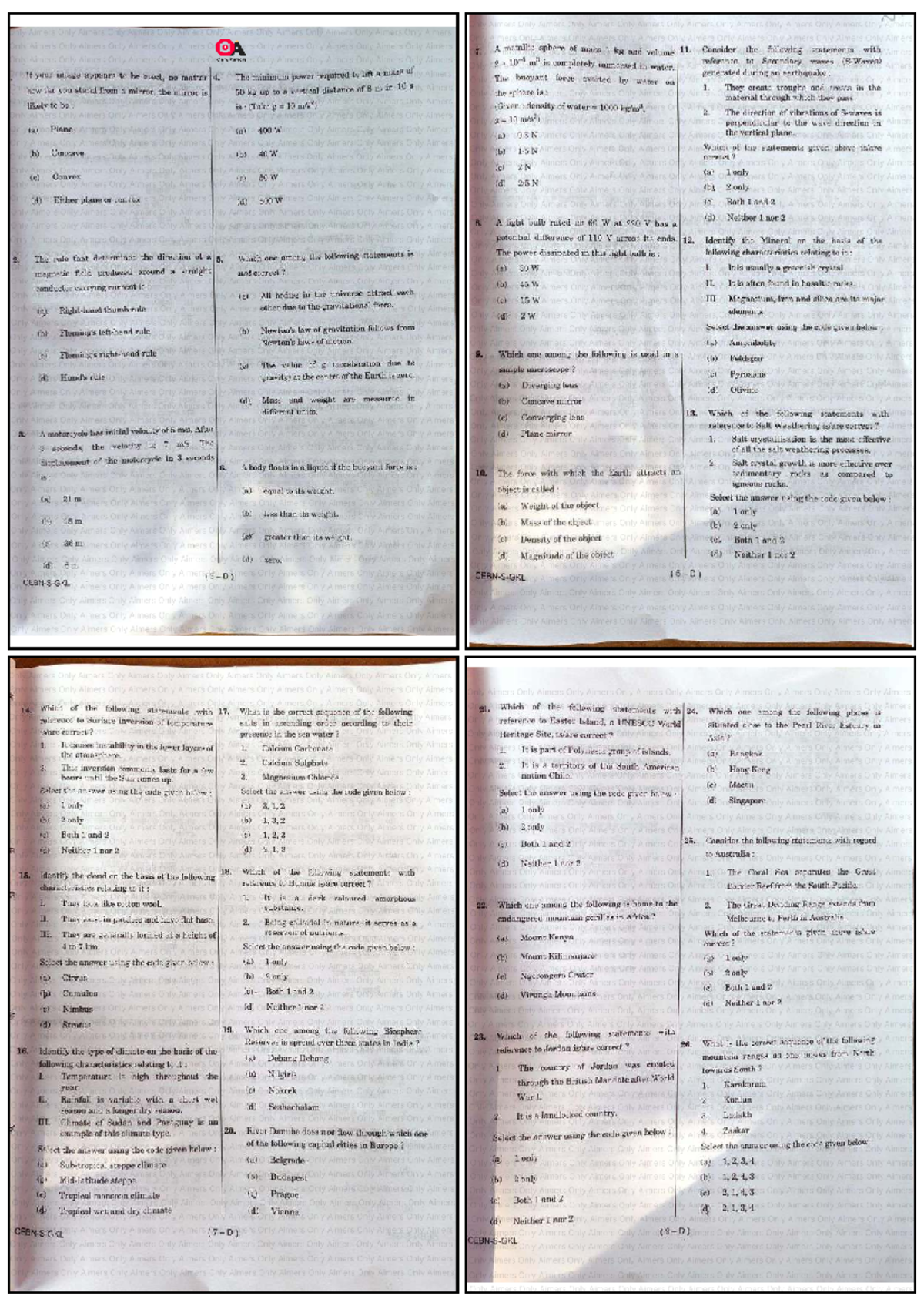 CDS 1 2025 General Studies Exam Preparation Notes - Studocu