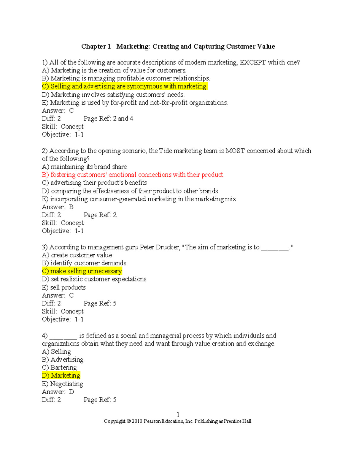 Kotler Chapter 1: Understanding Modern Marketing Concepts and ...