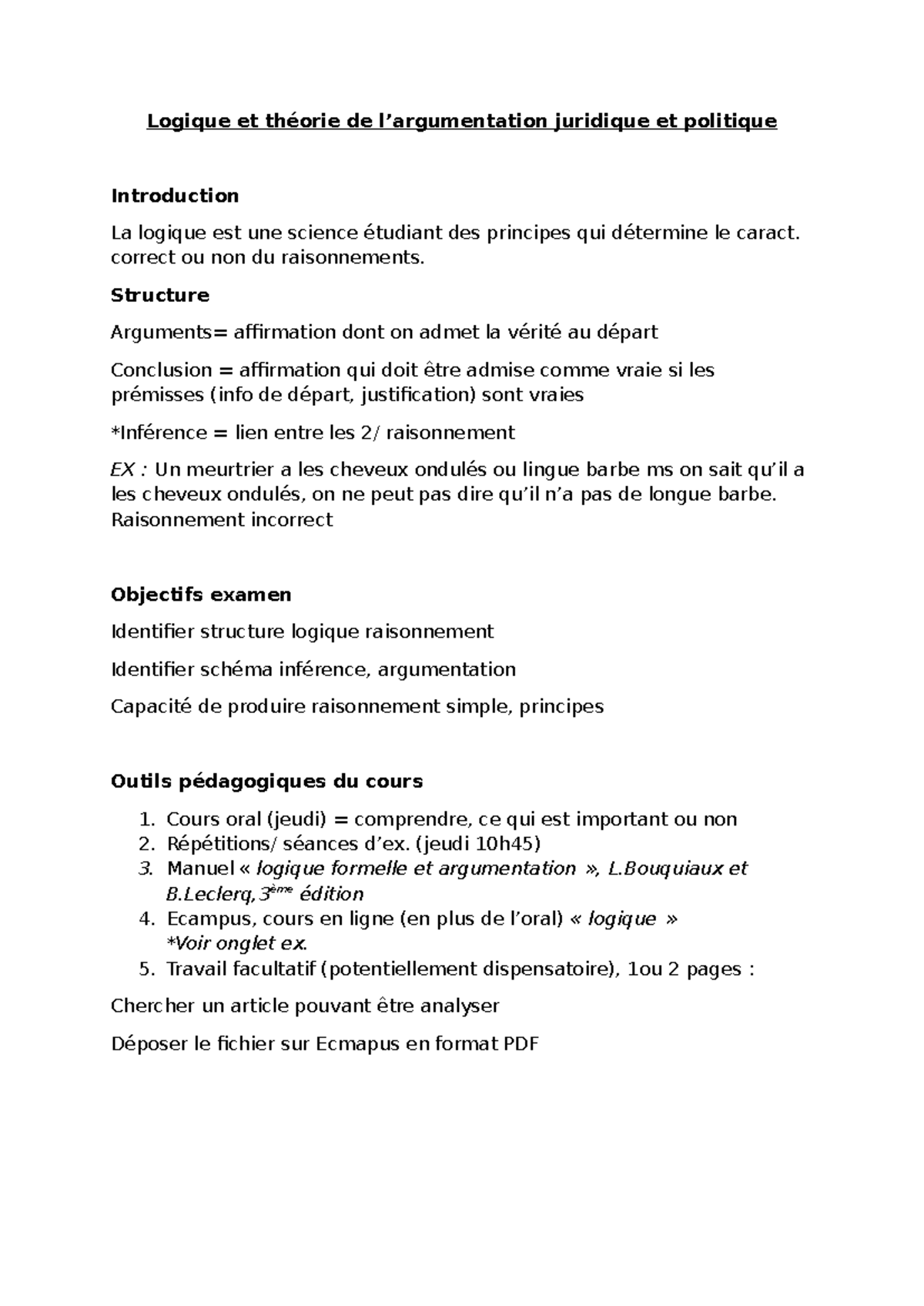 Logique et théorie de l - Copie - Logique et théorie de l’argumentation ...