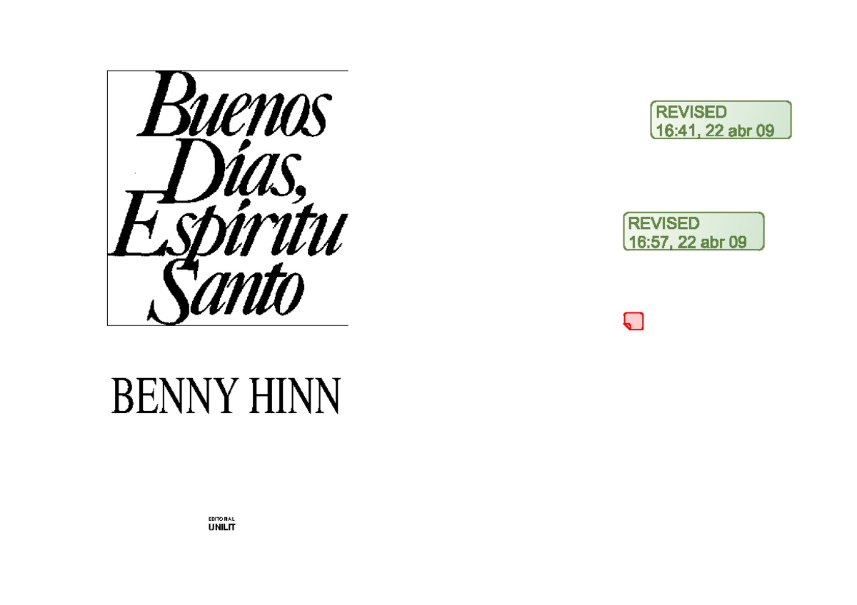 Buenos dias Espiritu Santo benny.pdf · versión 1 - BENNY HINN EDITORIAL