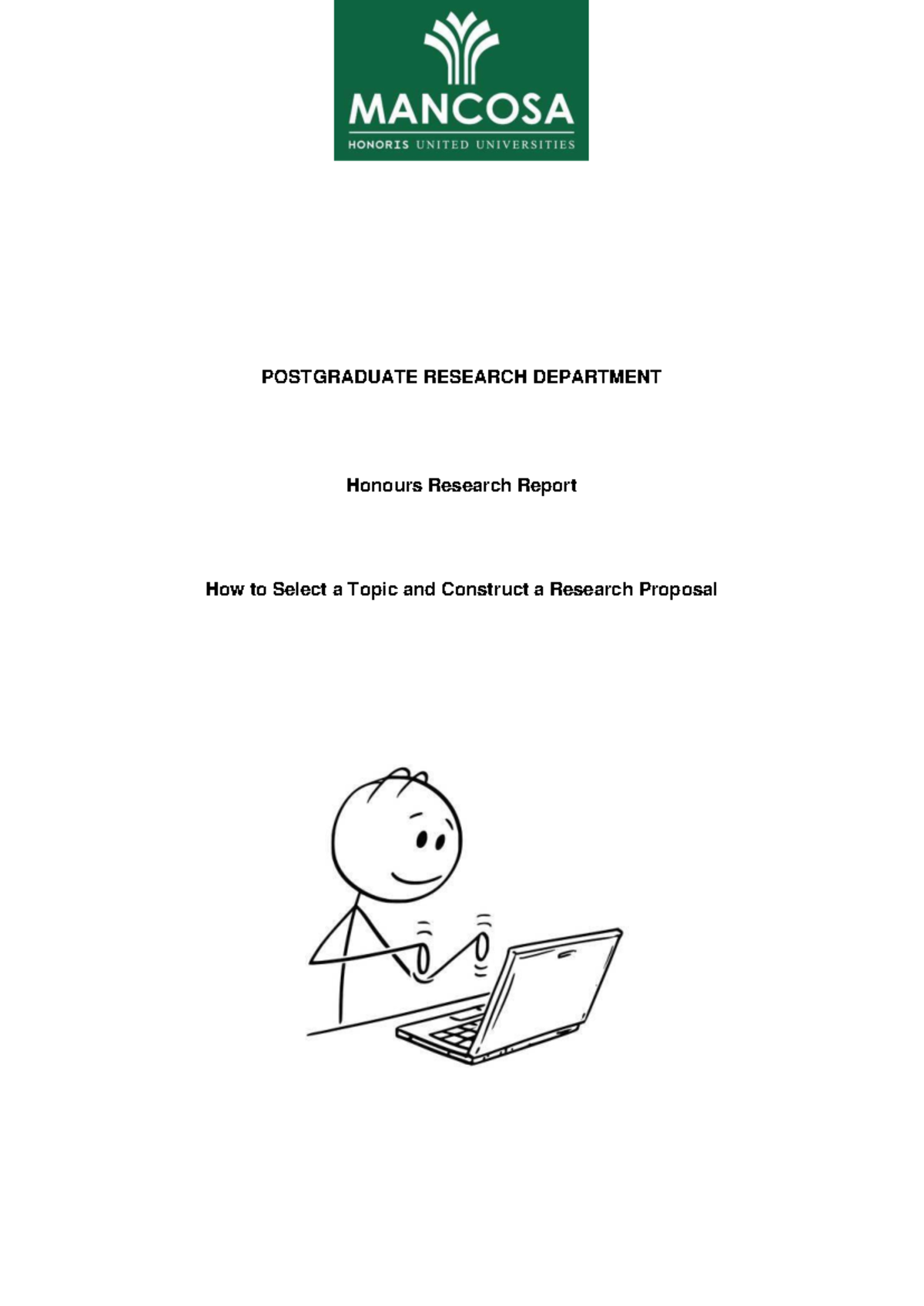 Honours Research Proposal Guidelines: Topic Selection & Construction ...