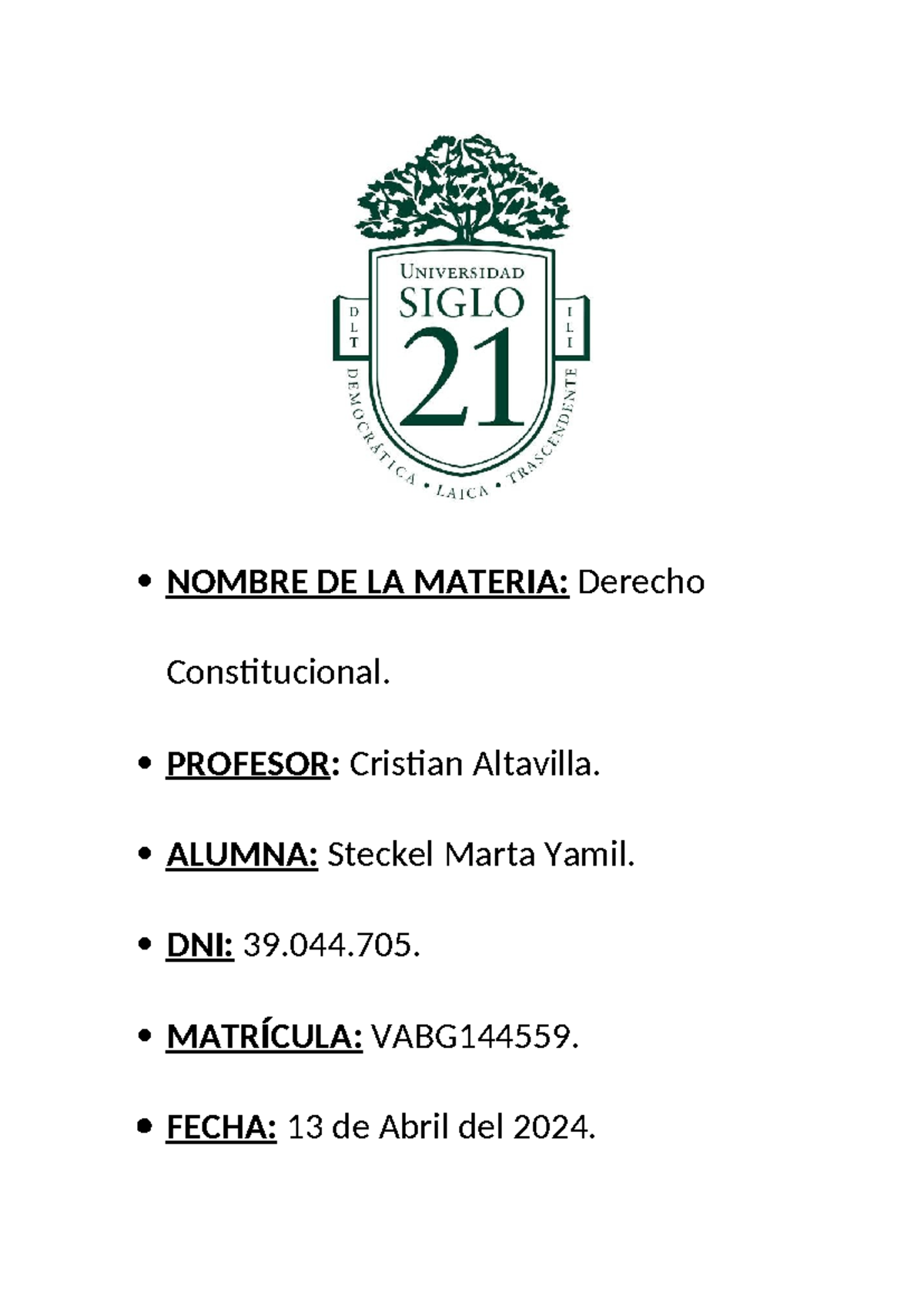 TP Constitucional 1: Análisis de Reformas en Derecho Constitucional ...
