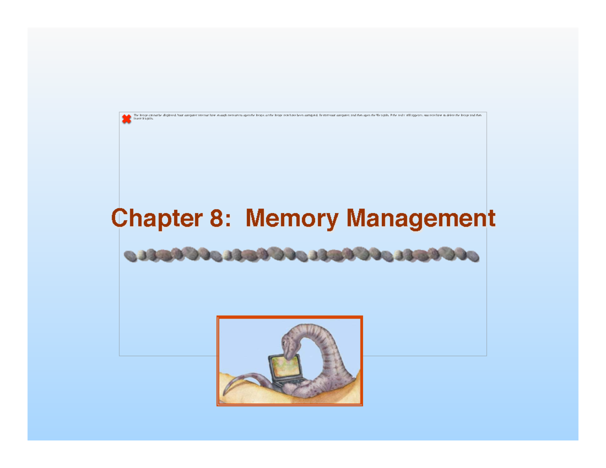 Ch08 - Memory Management Concepts and Practice Notes - Studocu