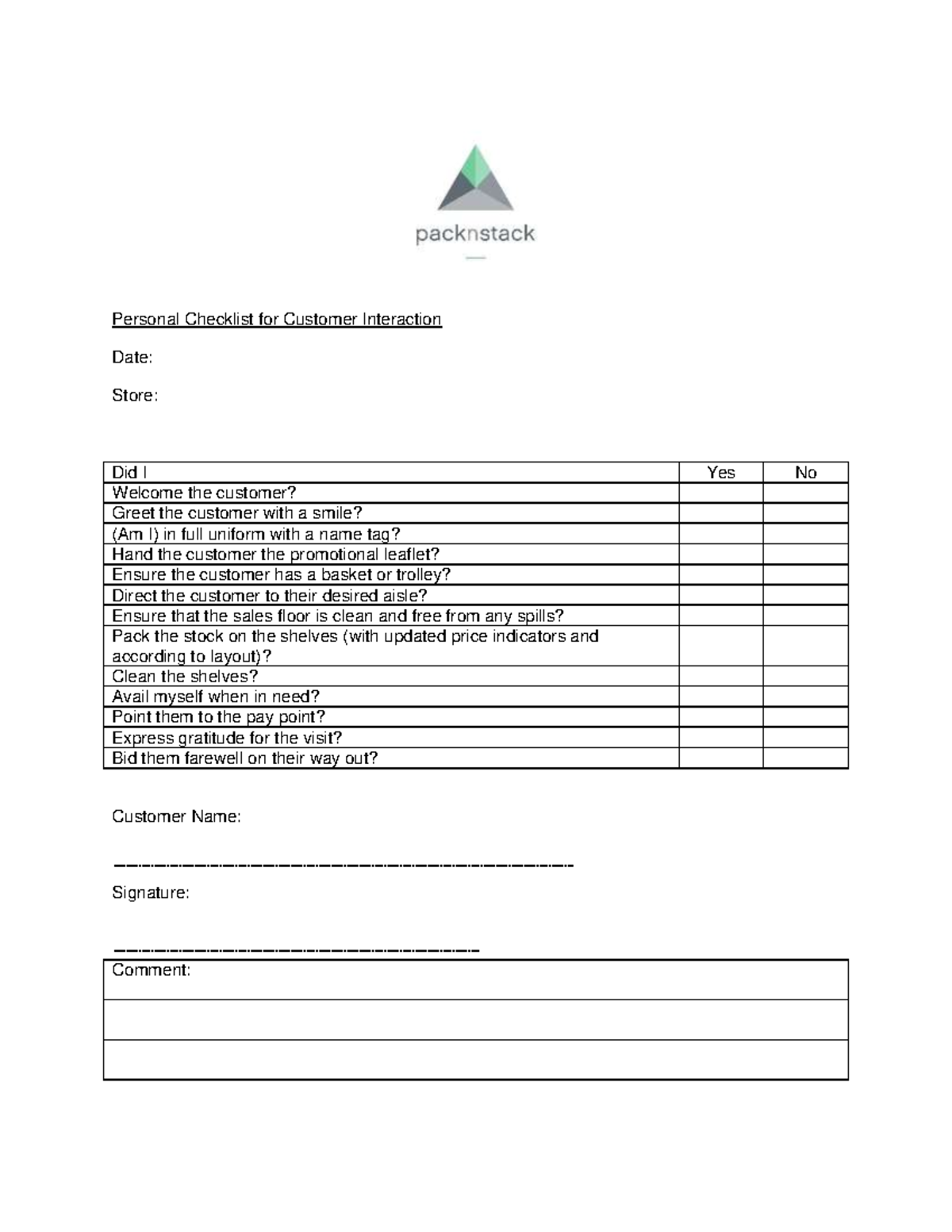Customer Interaction Checklist for Effective Service Management - Studocu