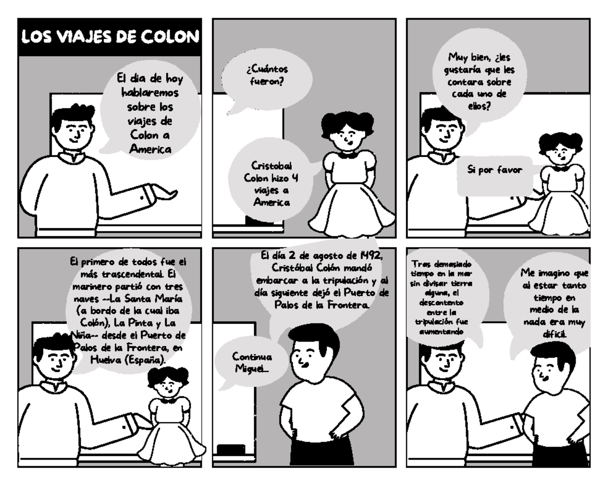 Historieta Los 4 viajes de Colon - LOS VIAJES DE COLON Cristobal Colon