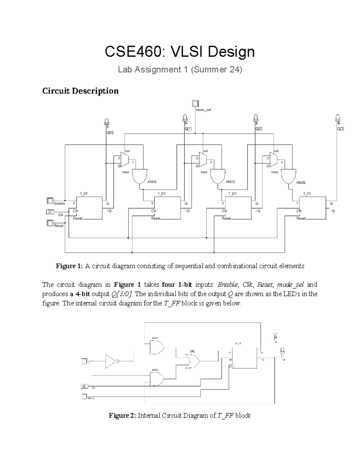 CSE460 Lab Assignment 1: VLSI Design Circuit Description - Studocu