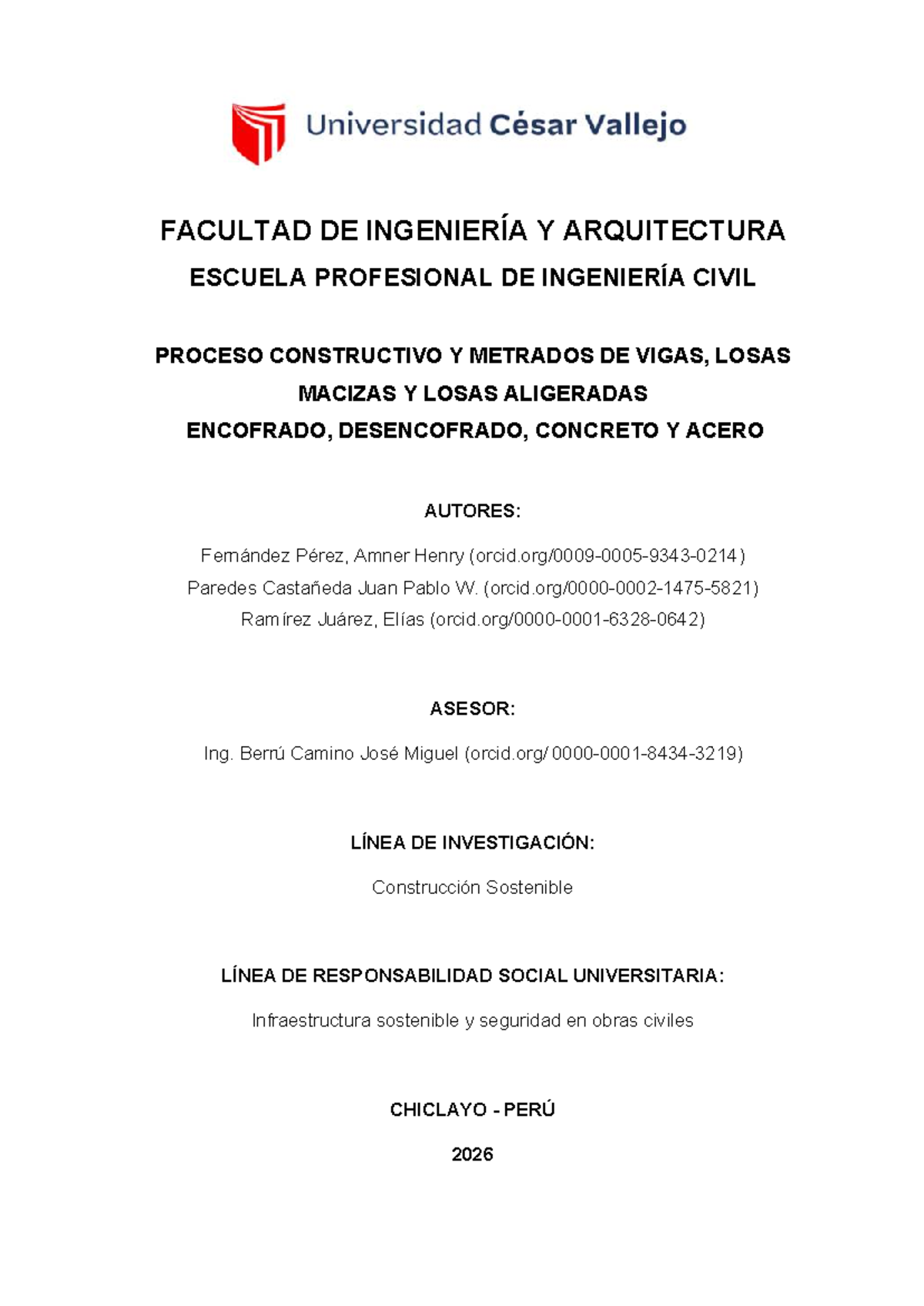 Informe Final - Proceso Constructivo de Vigas y Losas (ING-2026) - Document Preview