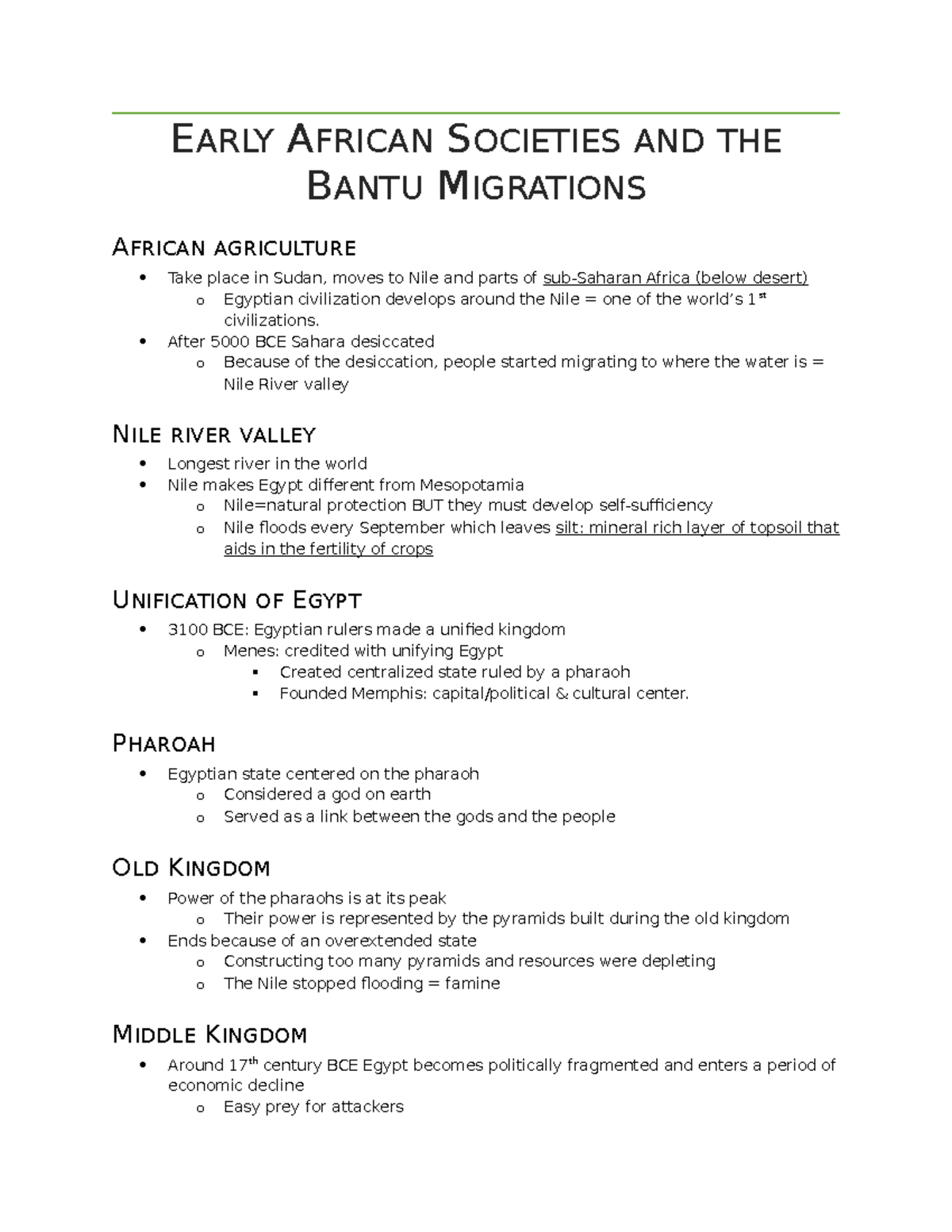 Chapter 2 Notes: Early African Societies & Bantu Migrations Analysis ...
