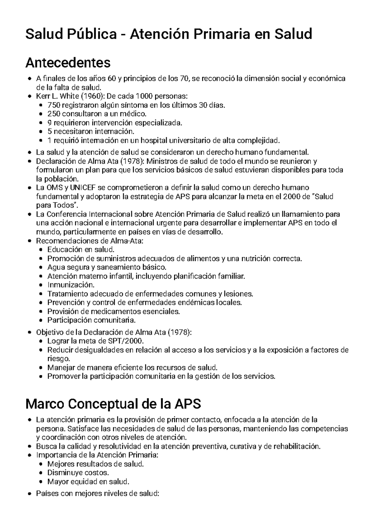 Atención Primaria en Salud: Historia y Estrategias de APS - Studocu