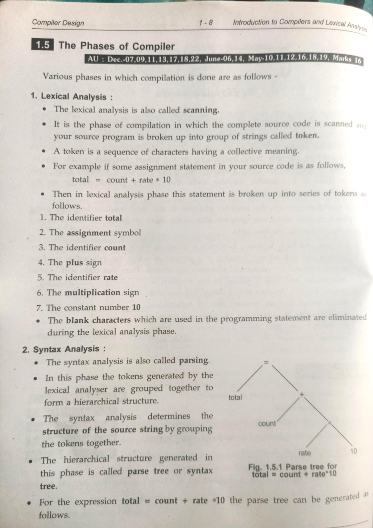 Compiler design - It is the phase of compilationin which the complete ...